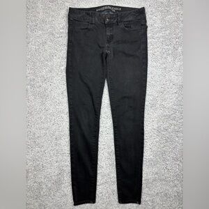 American Eagle Jeans Womens 2 Jegging Stretch Black Casual Basic Denim Classic